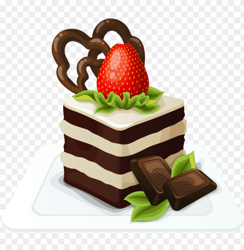 Desserts With Strawberriescupcake Vectorsponge - Happy Half Century Birthday PNG Transparent Background