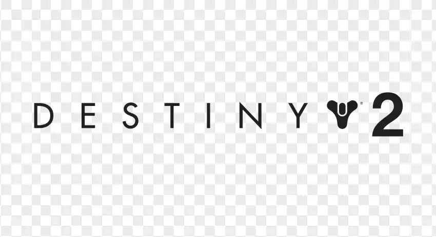 Destiny 2 Black Gameplay Logo Type Design PNG Transparent Background