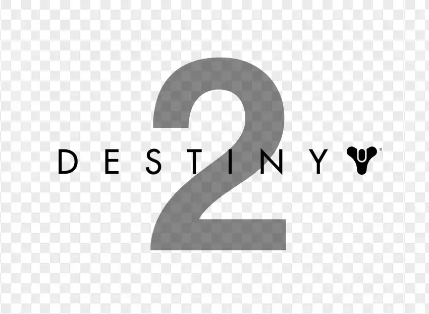 Destiny 2 Official Black Gameplay Logo PNG Transparent Background