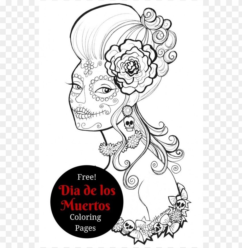 dia de los muertos skull coloring pages colored, pages,losmuertos,los,page,colore,coloringpage