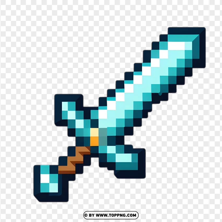 Legendary Pixel Sword With Unique Design PNG Transparent Background