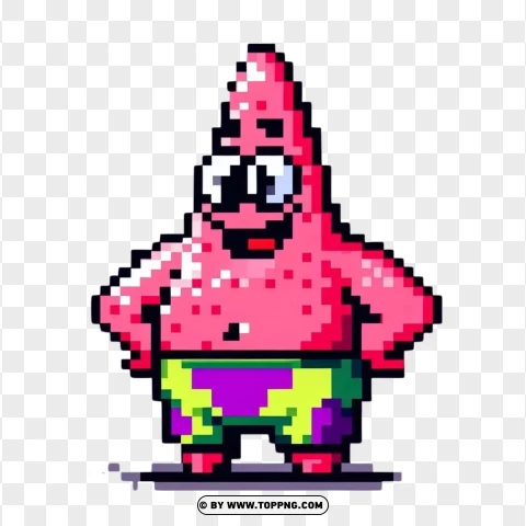 Dibujo Pixelado De Patricio Estrella Bob PNG Transparent Background