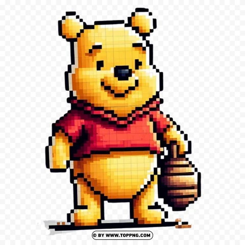 Dibujo Pixelado De Winnie Pooh PNG Transparent Background