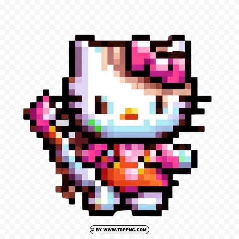 Dibujos Pixelados Hello Kitty PNG Transparent Background