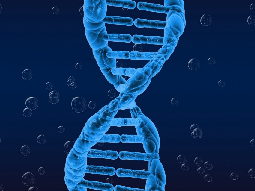 Dna Spiral Genetics Twisted Background