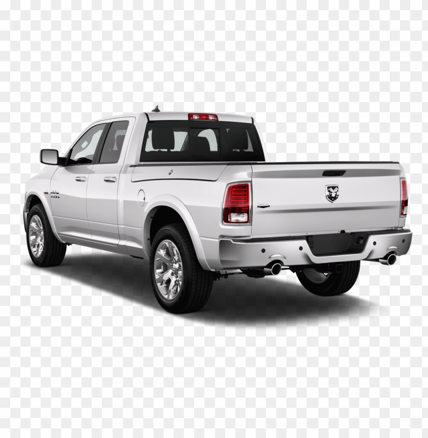 pickup truck, vehicle, automotive, silver color, rear view, transportation, truck bed