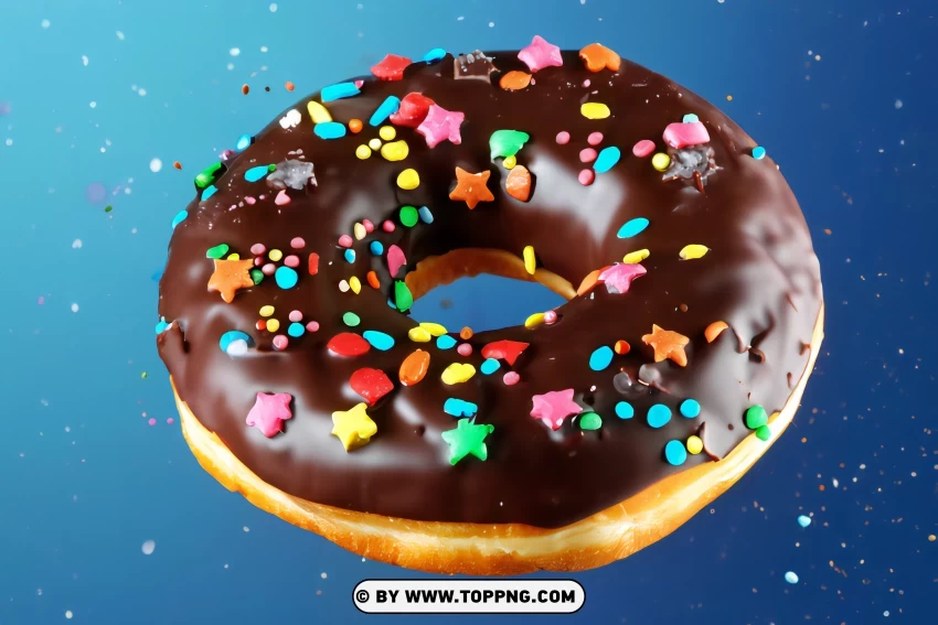 Donuts With Sprinkles Photo PNG Transparent Background