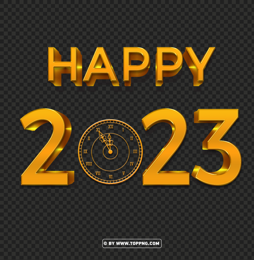 download 3d happy 2023 gold eve clock png,Eve,Eve Clock,2023 Gold,3D 2023 Transparent,Happy 2023 PNG,Happy New Year 2023