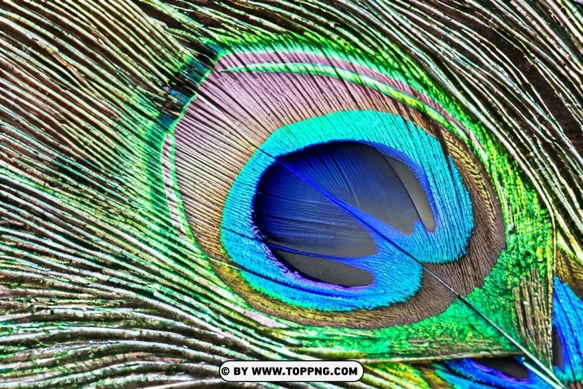 Download A Free High-res Peacock Feather Close-up On Textured PNG Transparent Background