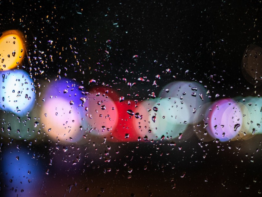 drops, glare, bokeh, rain, circles, macro