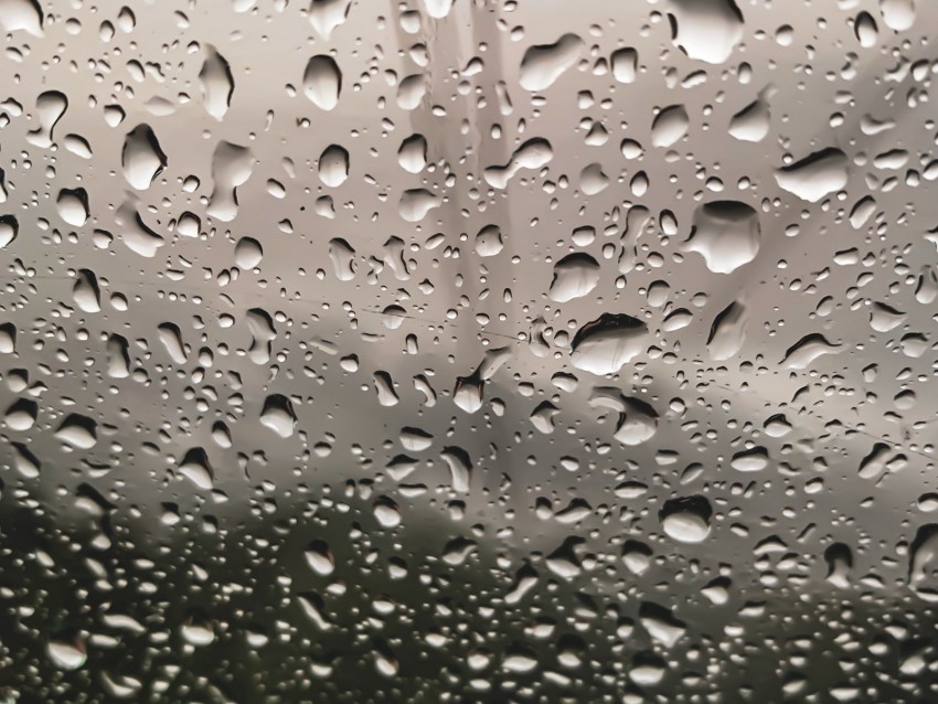 Drops Glass Rain Moisture Macro Monochrome Background