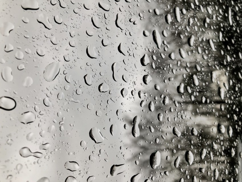 Drops Rain Moisture Glass Window Surface Background