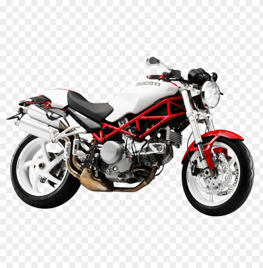 Motorcycle, Red and White Racing Bike PNG, speed, sports