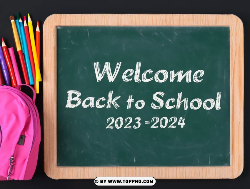 Educational Reentry Back To School For 2023 2024 PNG Transparent Background