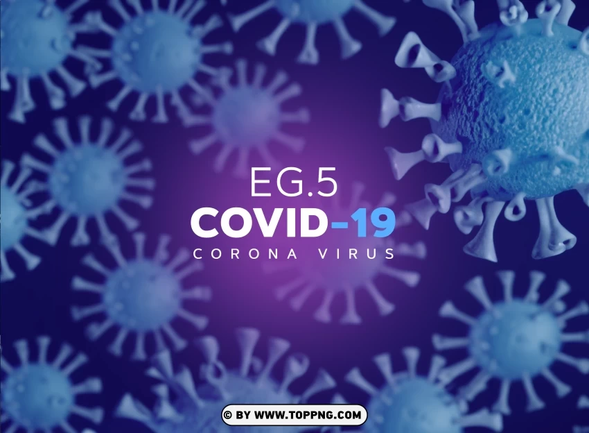 Eg.5 Coronavirus New Concept Variant PNG Transparent Background