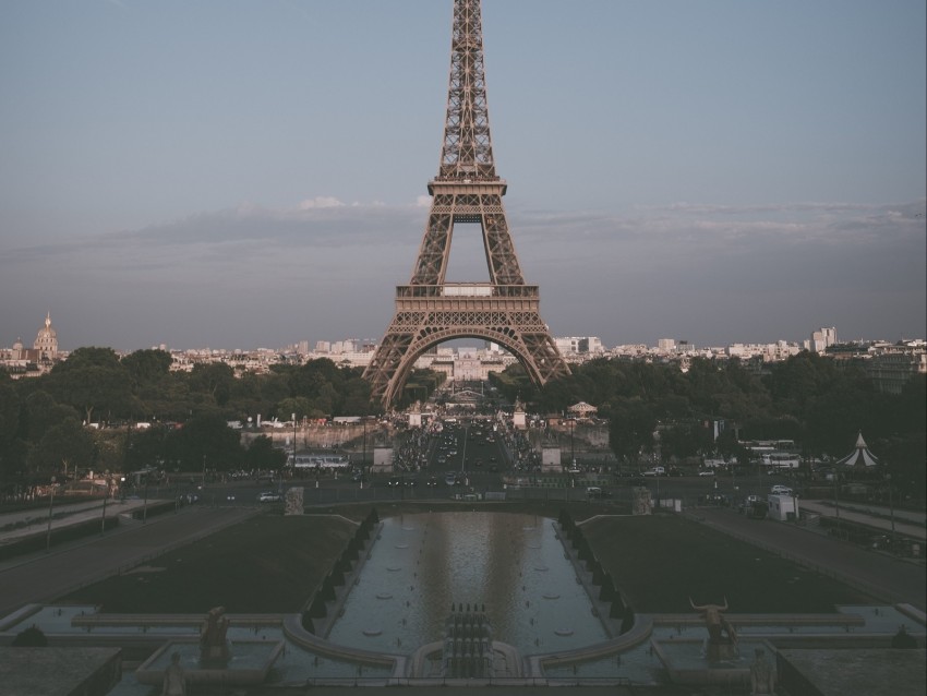 Eiffel Tower Paris City Architecture Buildings Background