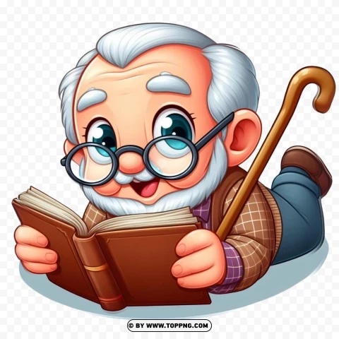 Old Man, illustration character ,Wise,cartoon, senior, elderly, illustration