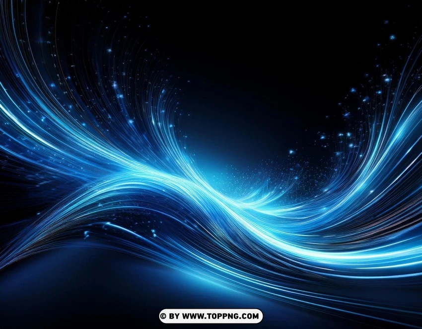 Elegant Blue Wave Lights Effect with Subtle Glow Background