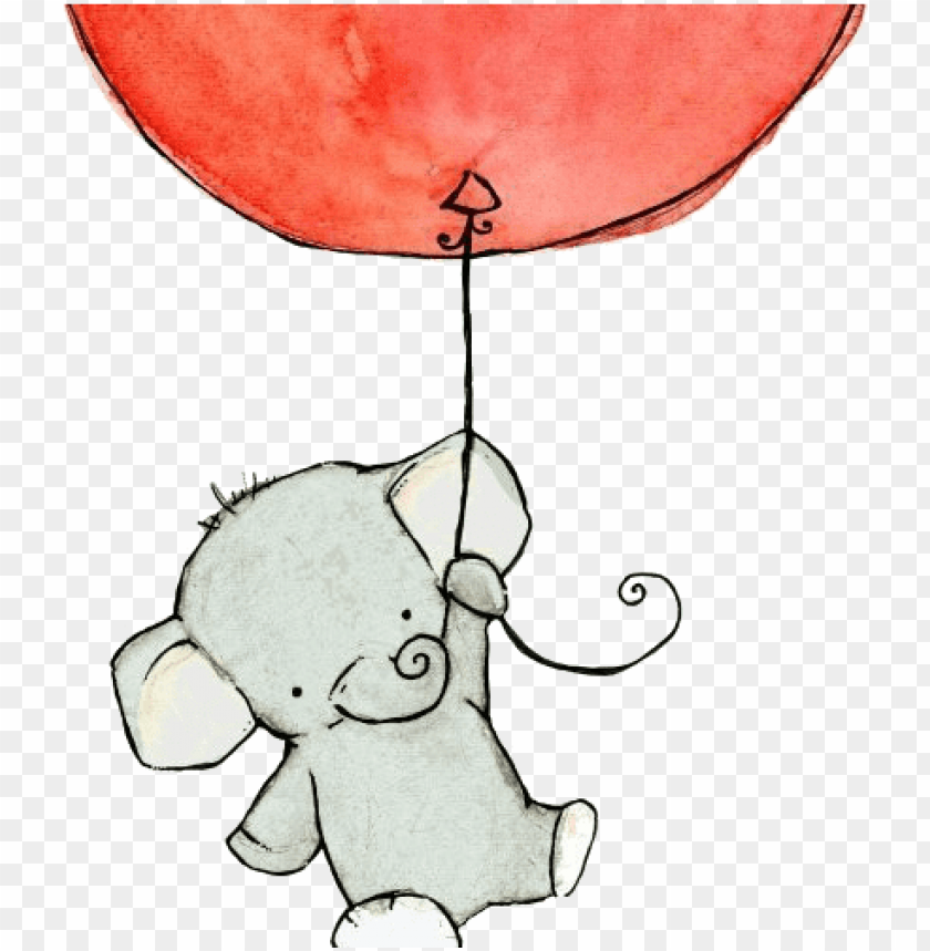 elephant, balloon, cute animal, children's art, playful illustration, grey elephant, whimsical design