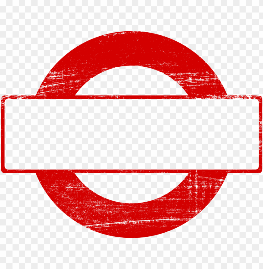 Red circular logo with blank space in the center PNG