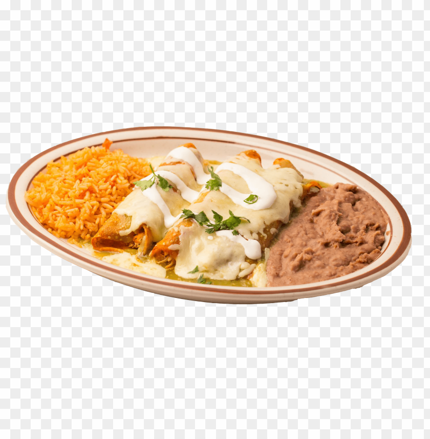 Mexican Cuisine, Enchiladas, Rice, Beans, Salsa