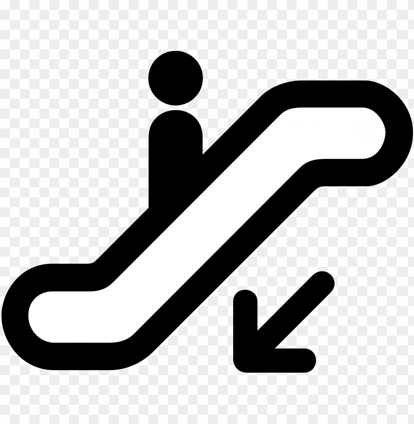 miscellaneous, symbols, escalator down, 