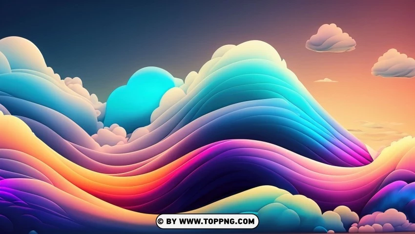 Ethereal Abstract Clouds In Pastel Colors 4k Wallpaper PNG Transparent Background