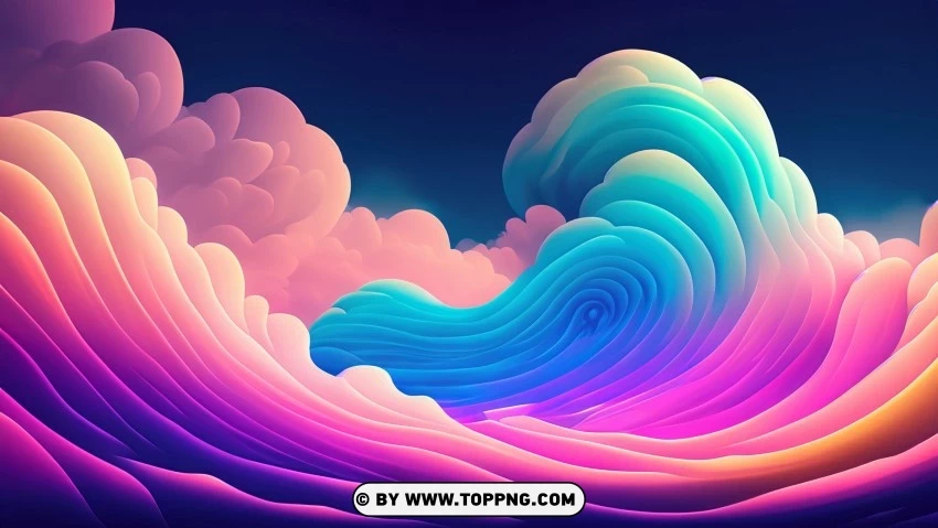 Ethereal And Whimsical Abstract Clouds In The Sky 4k Wallpaper PNG Transparent Background