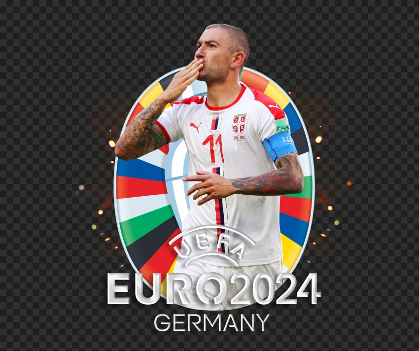 Euro Cup 24 Aleksandar Kolarov Serbian Player PNG Transparent Background