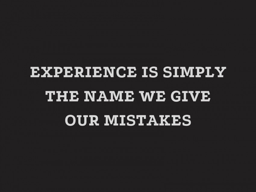 Experience Mistakes Quote Inscription Saying Background