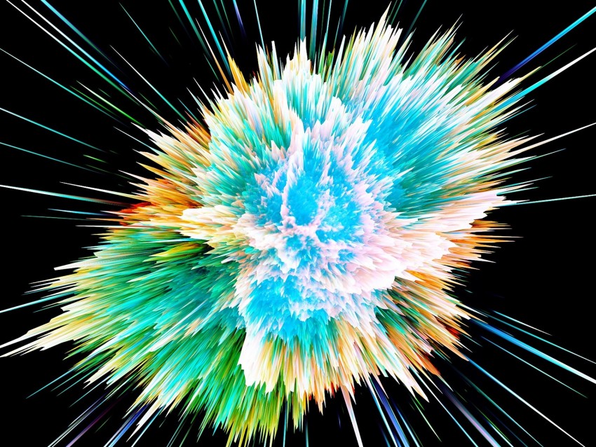 Explosion Flash Colorful Shards Abstraction Background