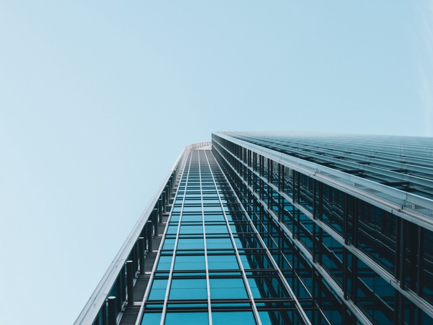 facade, building, architecture, bottom view, minimalism, sky