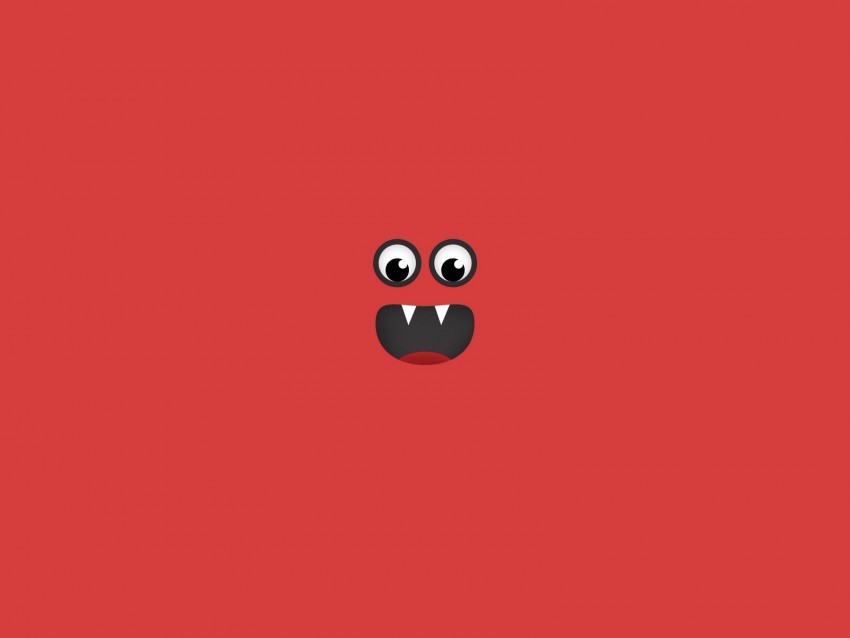 face, grin, fangs, vector, art, minimalism