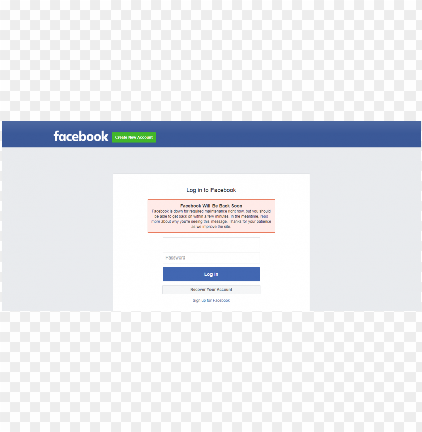 facebook crashes