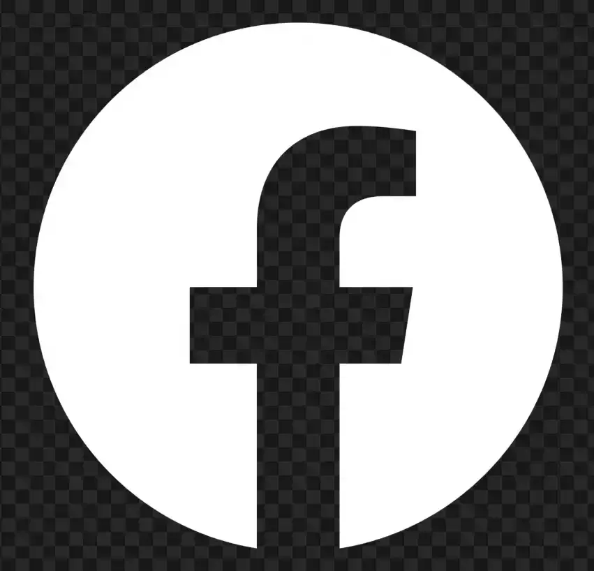 Facebook White F Logo PNG Transparent Background