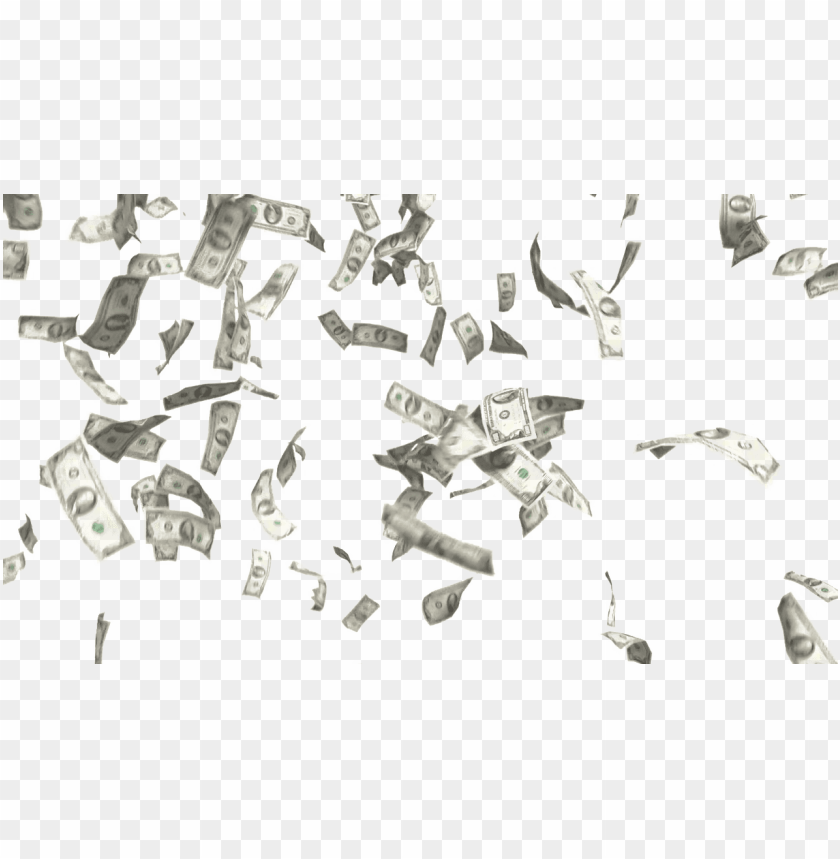 Falling Money Image - Money Falling White PNG Transparent Background