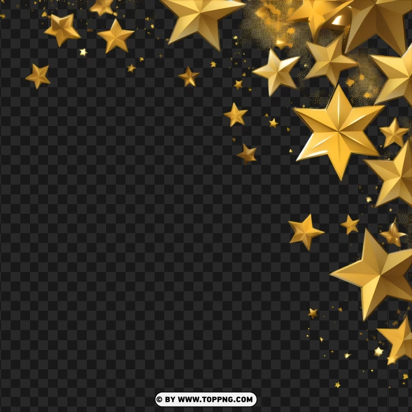 Falling Yellow Yellow Stars PNG Transparent Background