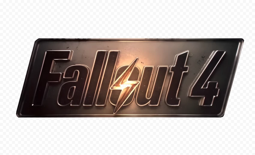 Fallout 4 Survival Game Iron Logo Sign PNG Transparent Background