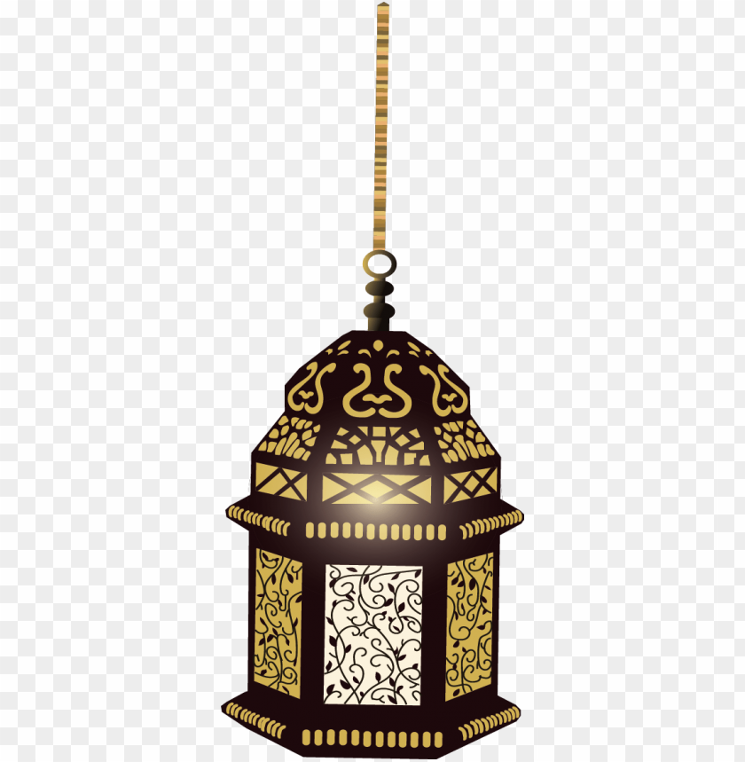 Lantern, Brown and Gold Traditional Lantern PNG, festive, decorative