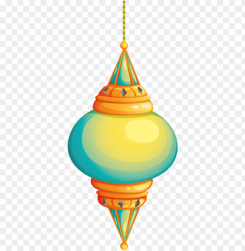 Lantern, Green and Yellow Ramadan Lantern PNG, festive, decorative