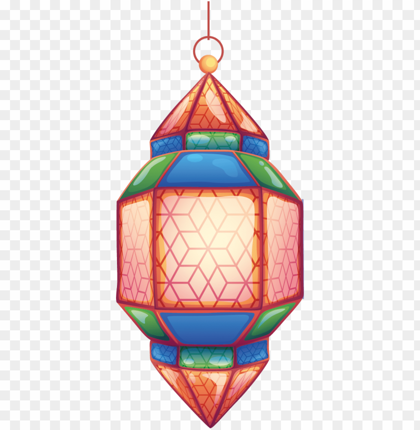 Lantern, Blue and Red Hanging Lantern PNG, decorative, traditional