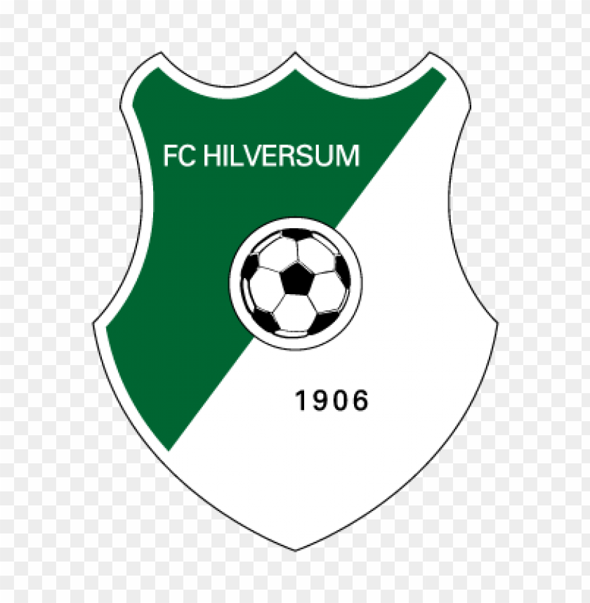 FC Hilversum, football club logo, green and white shield, Dutch football, 1906