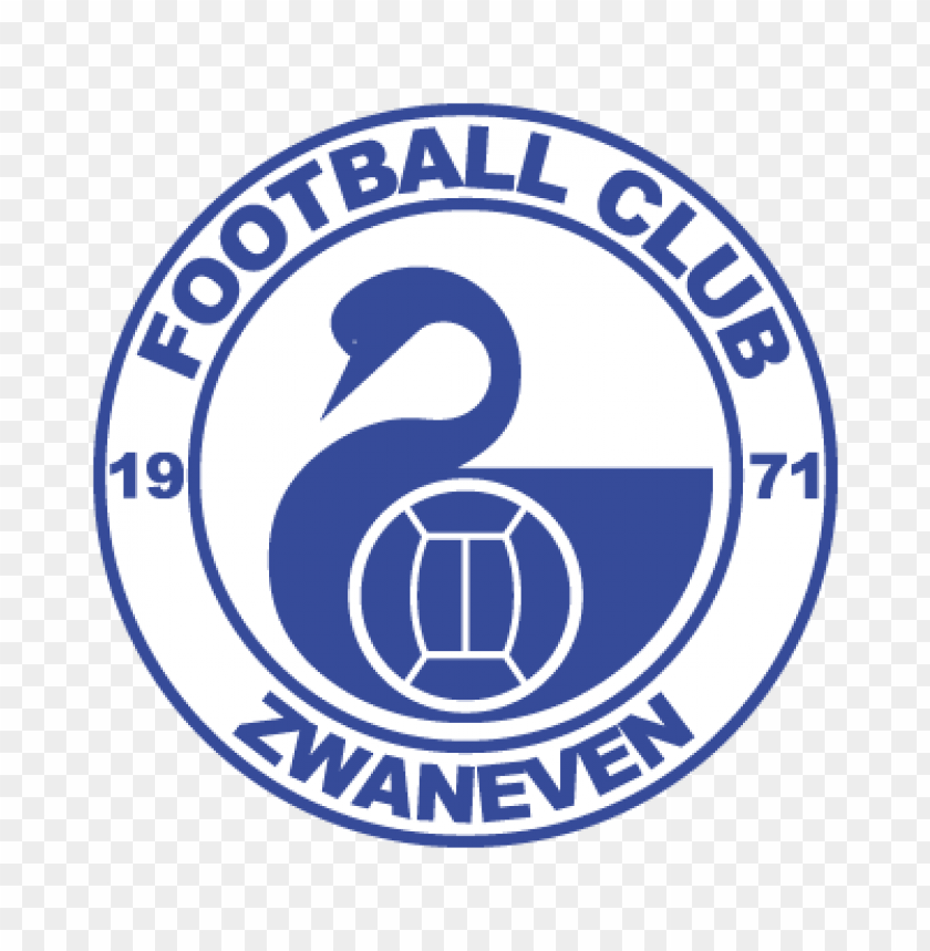 Zwaneven football club, football logo, sports team emblem, 1971 established, swan symbol