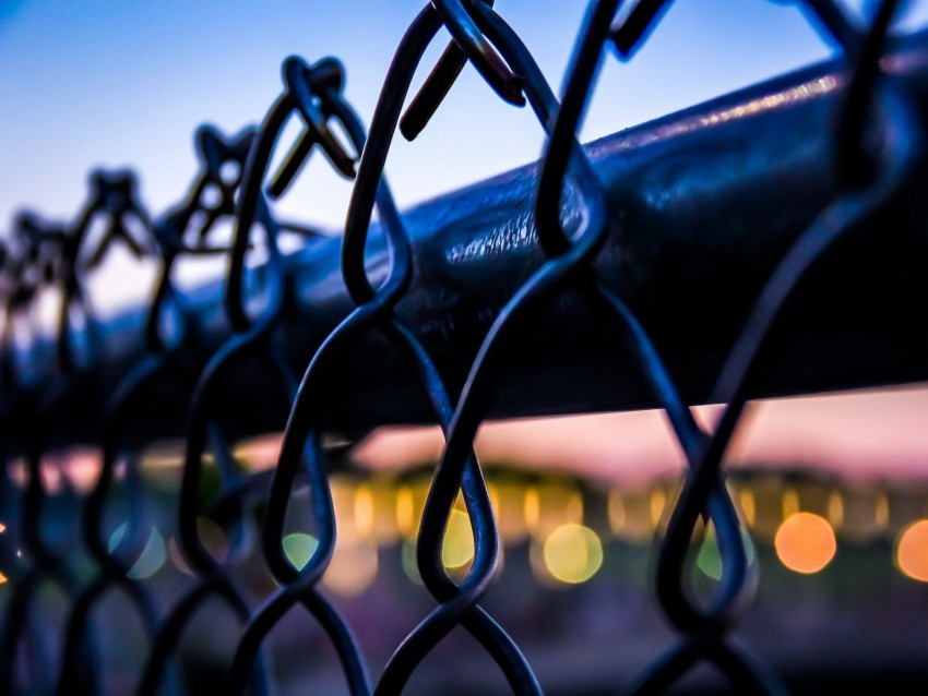 Fence Mesh Glare Bokeh Macro Background