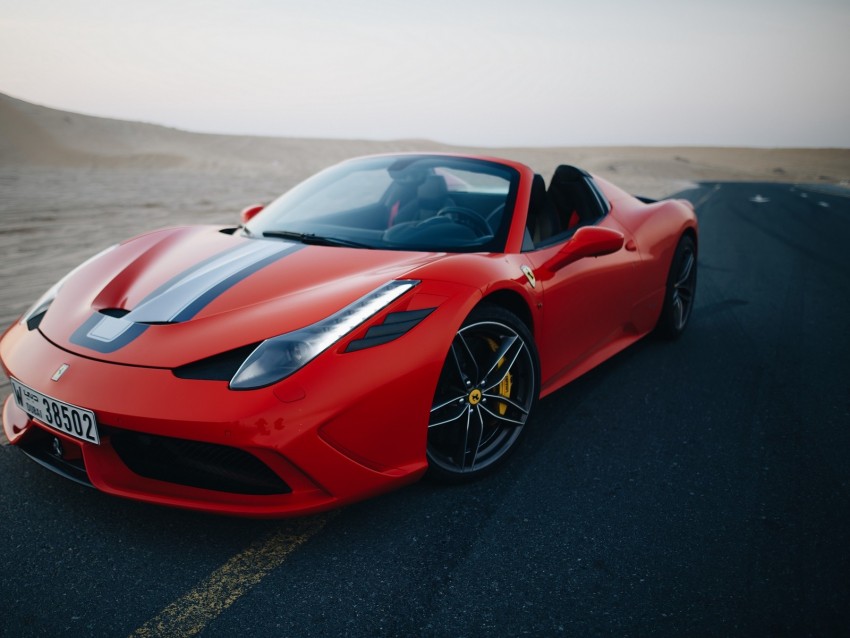 Ferrari 458 Ferrari Sports Car Red Background