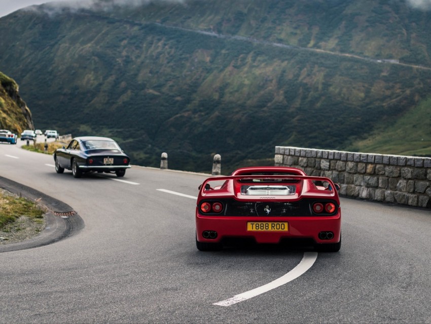 ferrari 575m maranello, ferrari, sports car, motion, blur