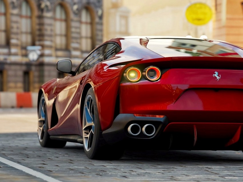 ferrari 812 superfast, ferrari 812, ferrari, sports car, red