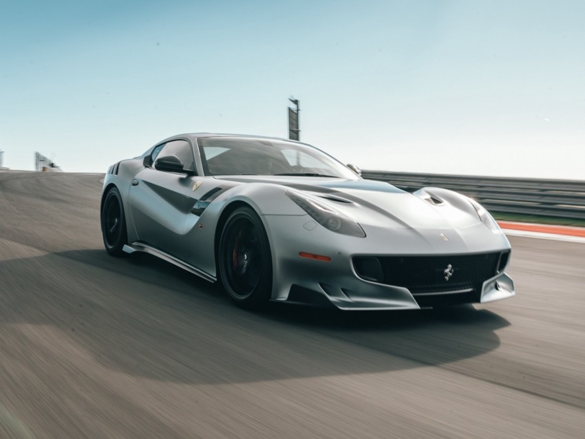 ferrari f12, ferrari, car, sports car, gray, speed, asphalt