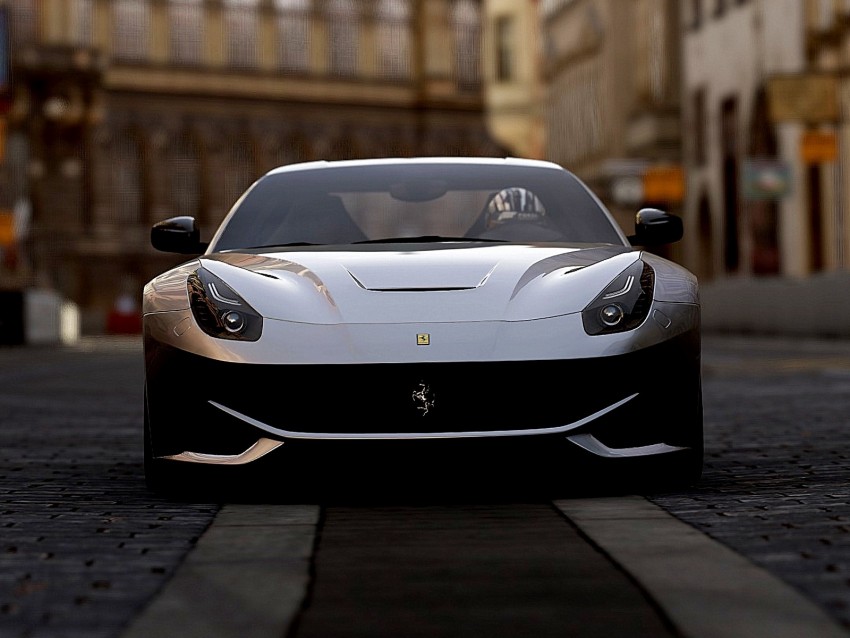 ferrari f12, ferrari, sports car, front view