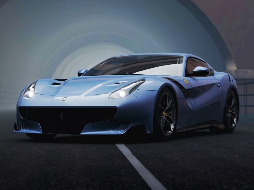 Ferrari F12 Ferrari Sports Car Racing Front View Supercar Background